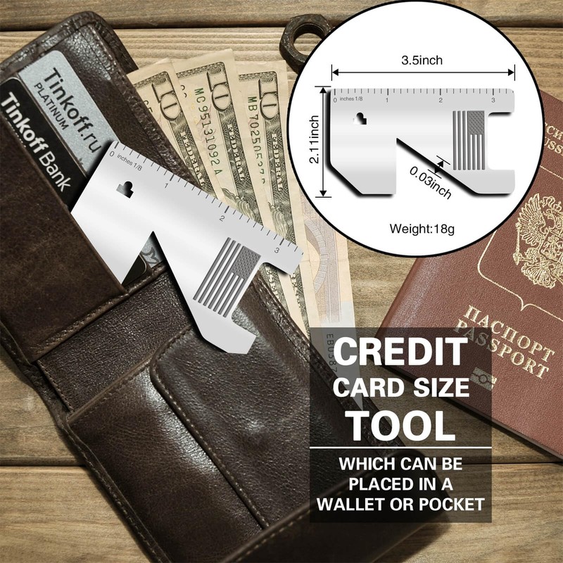 2-Pack Firefighter Multi-Tool – Credit Card-Sized Stainless Steel Pry Bar,
