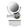 Ovente 7.5" Lighted Wall Mount Makeup Mirror, 1X & 10X