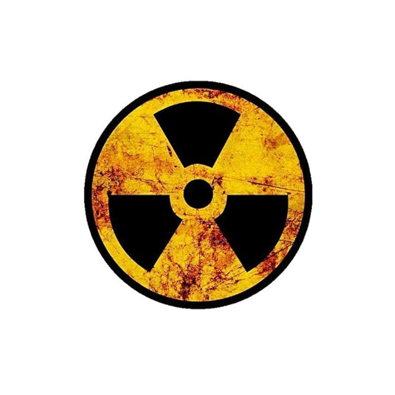 Radioactive Nuclear Radiation Rustic Symbol Sticker Laptop Bumper Decal