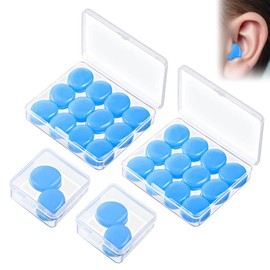 28Pcs Silicone Ear Plugs for Sleeping Reusable Ear Plugs for Sleep Earplugs Silicone Waterproof Noise Cancelling Earplugs for Sleep Snoring Studying Travel Swimming Concerts and Hearing Protection