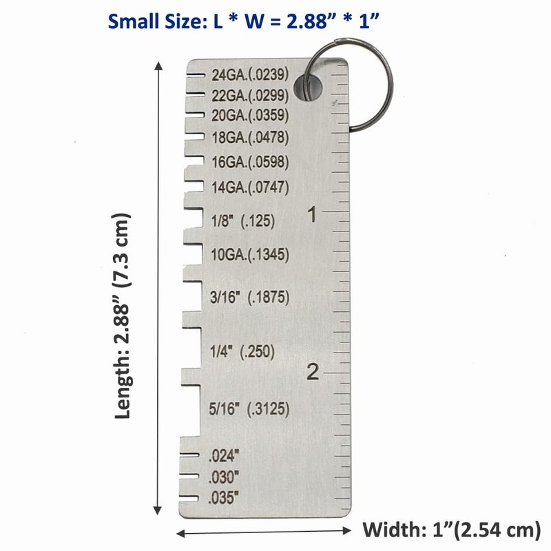 DGOL Stainless Steel Mini Portable Metal Sheet Thickness Gauge Material