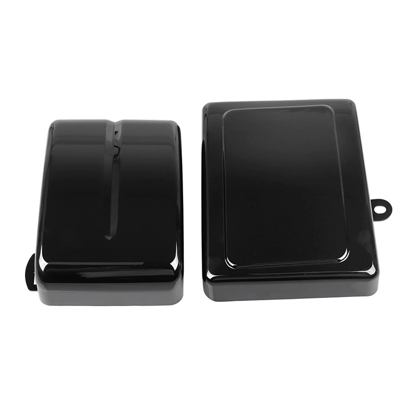Unbranded Gloss Black Battery Box Side Covers For Harley Dyna