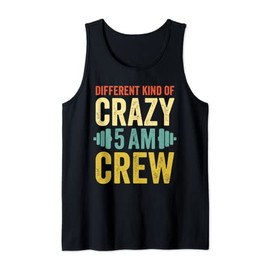 Workout Squad 5AM Crew Funny Gym Quote Vintage Retro Tank Top