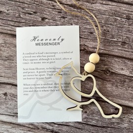 Friendship Elephant Ornament, Wooden Elephant Christmas Ornament with Story, Sisterhood Elephant Ornament for Women Tribe, Friendship Gift for Best Sisters Friends (Cardinal)