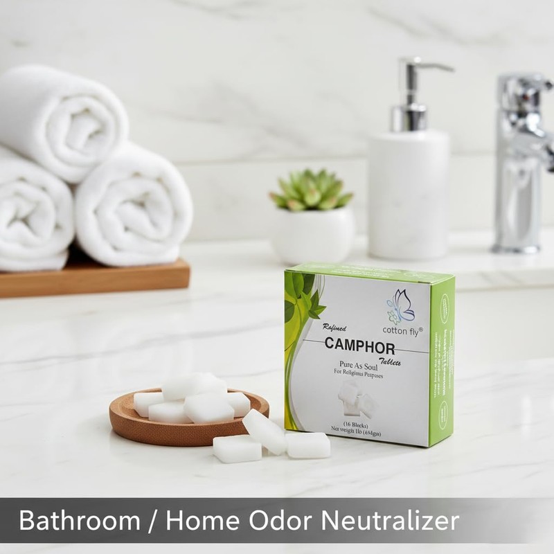 Cotton Fly Refined Camphor Blocks 16 Blocks (64 Tablets) –