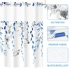 WITHLOC No Hook Shower Curtain with Snap in Liner -