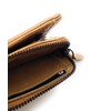 Genuine Leather Mini Wallet Vintage Waxed Cowhide Leather with RFID