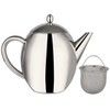 Rosenstein & Söhne Teapot with Strainer: Stainless Steel Teapot with