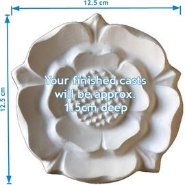 dennycraftmoulds Small Tudor Rose Plaster Casting Mould Concrete Mold Yorkshire Lancashire