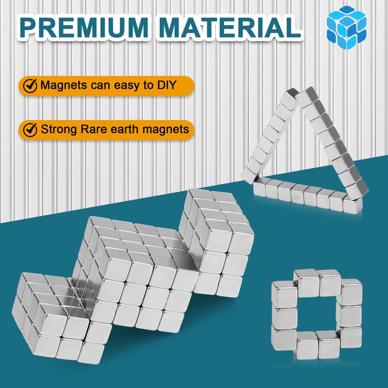 Samamoca Pack of 100 Small Square Magnetic Cubes, Strong Mini