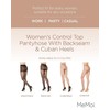 MeMoi Control Top Pantyhose with Backseam & Cuban Heels Nude/Red