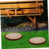 CIYODO 12 Garden Stepping Stones Outdoor Wooden Paving Artificial Stone