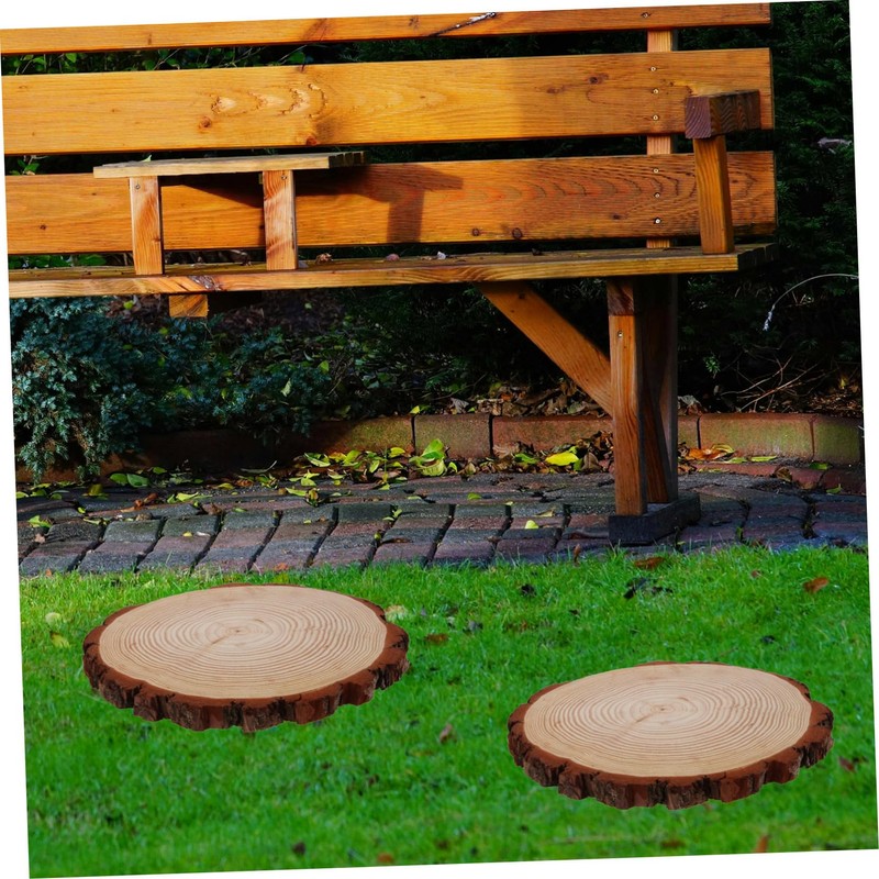 CIYODO 12 Garden Stepping Stones Outdoor Wooden Paving Artificial Stone