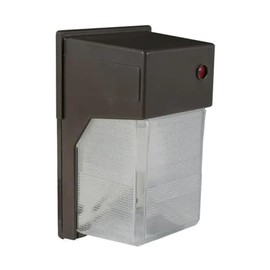 23W LED Security Wall Mount Light with Photocell, Bronze Finish, 120V Outdoor Fixture