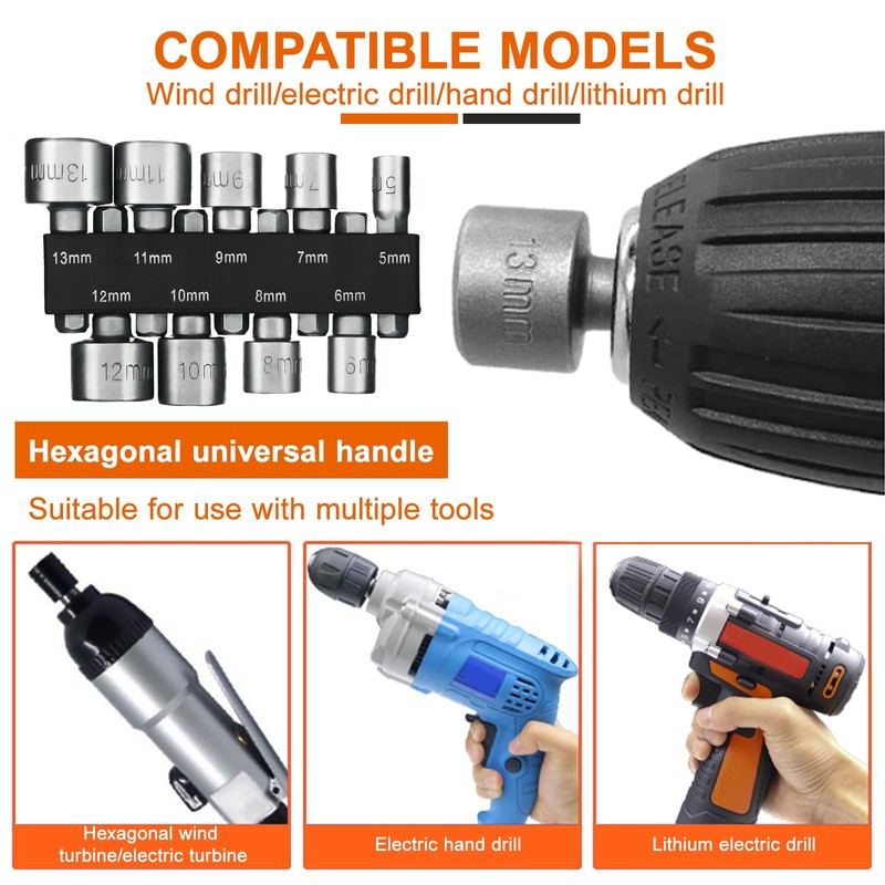 Pence & Moon Collective 9-Piece Hex Drill Bit Set -