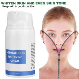 Crema Facial Blanqueadora con Glutatión 50 Ml, Crema Facial Iluminadora Antiarrugas, Hidratante, Tono Uniforme de la Piel, Reduce las Manchas