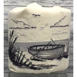 BeachcraftersEMB Seaside Fishing Boat Embroidered Decorative Toilet Paper Wrap - Bathroom Decor