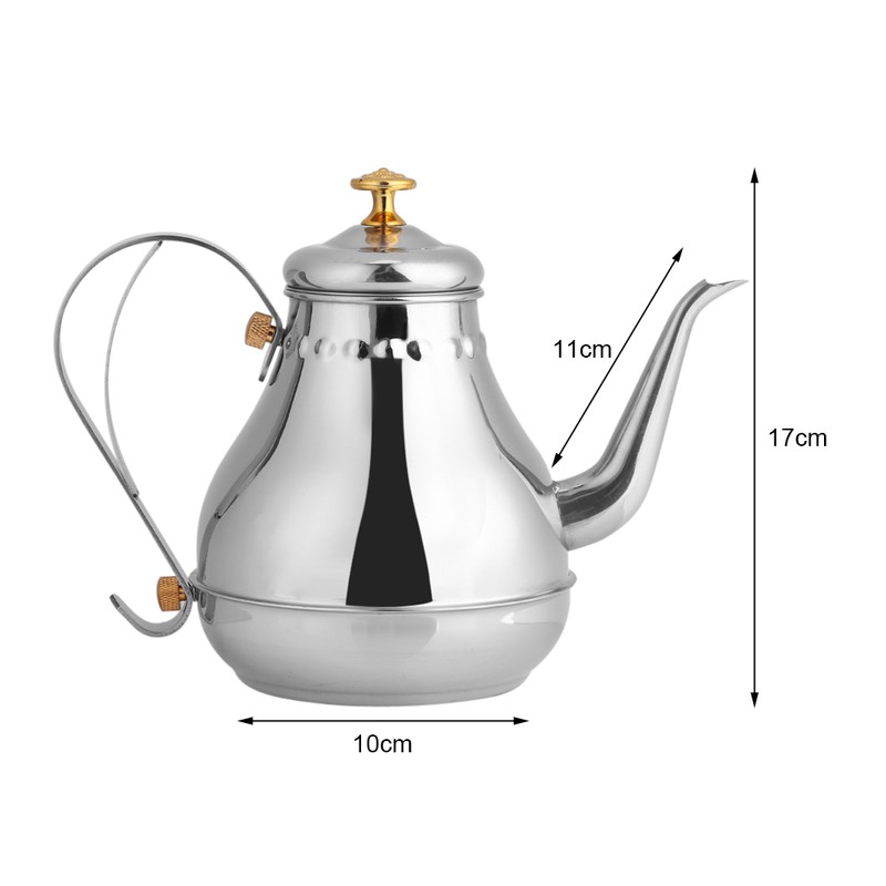 1.2L Stainless Steel Gooseneck Pour Coffee Drip Kettle Tea Filter