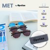 Opulize Met 2 Pack Large Men Women Grey Clear Black