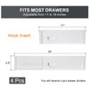 sourcing map 4 Pcs Plastic Drawer Dividers Organizer 11"-18" Adjustable