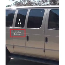 Aftermarket Products Fit 92-16 Ford Econoline Passenger Side Rear Hinged Body Door Window 4 Holes