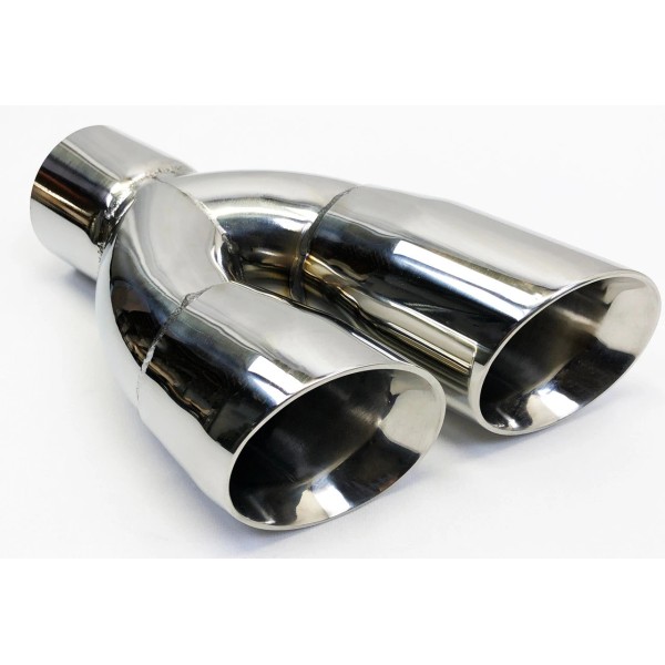 Dual Exhaust Tip 2.25" Inlet 3.00" Outlet 9.50" long Dual