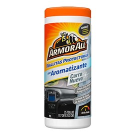 Armor All - Toallitas limpiadoras Multisuperficie - Aroma a carro nuevo - Acabado brillante - 25 piezas desechables