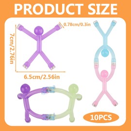 IKOPFLN 10 x Mini Magnetic Figures Toy for Children Magnetic Game Fridge Magnets Toy Children for 3-12 Years Old, Colour, Transparent