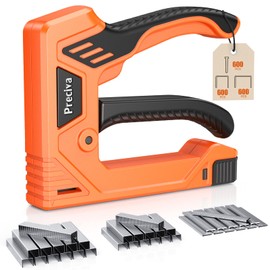 Preciva Heavy Duty Staple Gun for Wood with 1800 PCS Staples, 3 in 1 Manual Stapler Gun for Wood, Crafts, Fabric,Furniture,DIY
