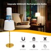 Yinglap Cordless Table Lamp, 5000mAh Rechargeable Desk Lamp with Dimmable