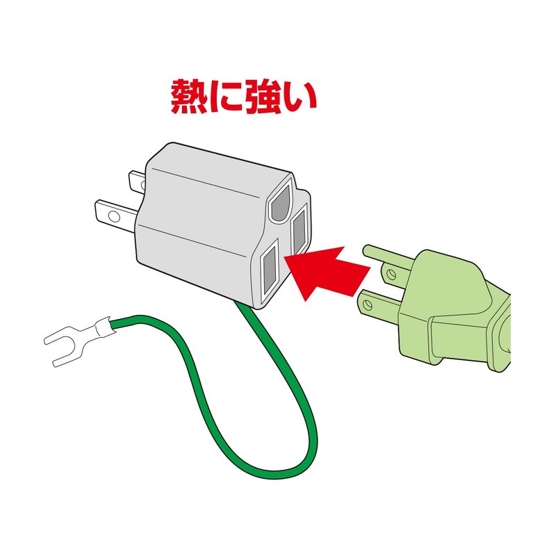 sanwasapurai 3P > 2p Converter Adapter , grays