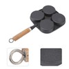 Iron 4 Cup Omelette Pan Non Stick Frying Egg Tool