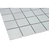 Matte Silver Stainless Steel Metallic Square Glass Mosaic Tiles for