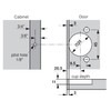 Blum Hinge for Framed cabinets (Face Frame) with 3/8 Overlay