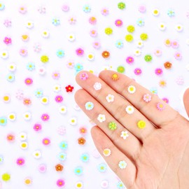 200 Pieces Colorful Tiny Flowers for Dollhouse Miniatures Resin Flowers for Crafts Tiny Things for Fairy Garden Micro Landscaping Decoration