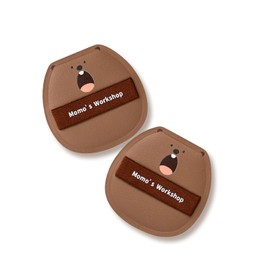 Momo's Workshop Animal Collection 2pcs Powder Puff, Makeup Sponge for Liquid Foundation, Ultra Soft Face Powder Puff, Hypoallergenic, Easy to Clean, for Cushion/Cream, Concealer, Blush,Contour