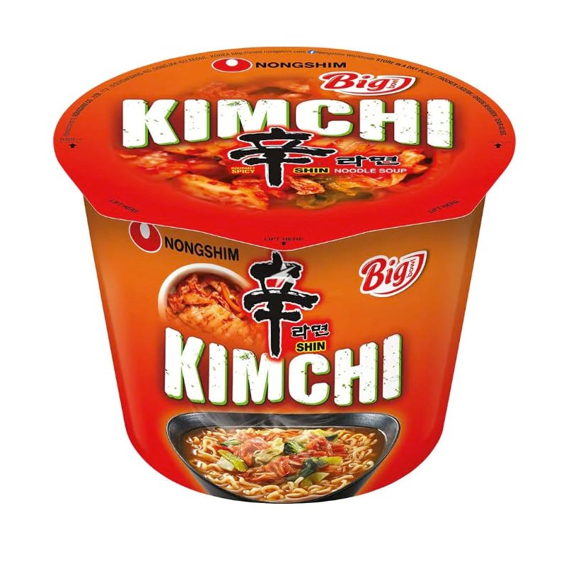 Nongshim Big Bowl Kimchi Bowl Noodle Soup 112g (16 Bowls)