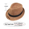 2Pack Classic Unisex Panama Fedora Hat, Short Brim, Summer Beach