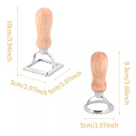 Lecute 2 Moldes Cortador Masa Galleta Reposteria Cocina Acero Inox