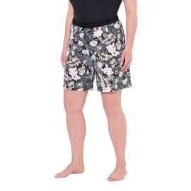 Ulla Popken Women's 2 Pieces Shorty Palmes Spring, black