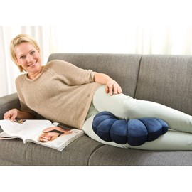WENKO Multi Relax-Kissen - für jede Nackenform, Polyester, 36 x 10 x 36 cm, Blau