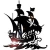 Vinyl Decal Wall Sticker Pirates Ship Jolly Roger Flag Ocean