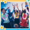 Sherr 48 Pcs Hawaiian LED Luau Leis Party Decorations Supplies