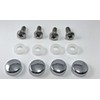 EAP (Set/4) License Plate Chrome Caps / Covers & Screws