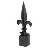 Fence Finials Fleur De Lis High-Impact Aluminium Alloy Black Finial