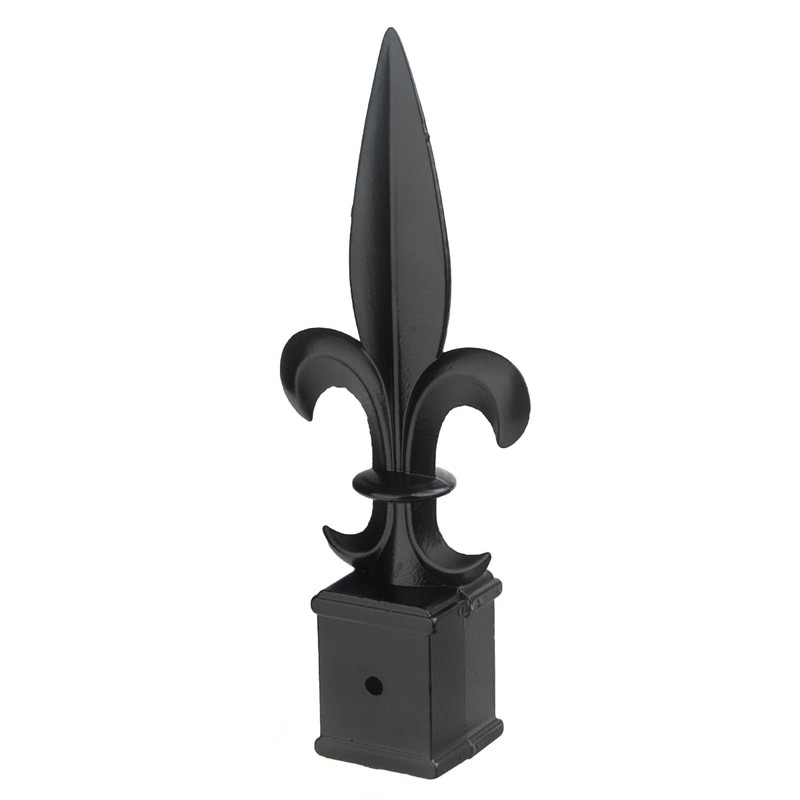 Fence Finials Fleur De Lis High-Impact Aluminium Alloy Black Finial