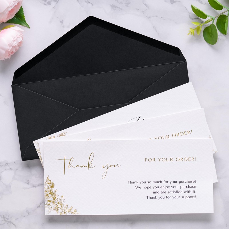 50 Pack #10 Business Envelopes, Black 4.13 x 9.49'' Envelopes