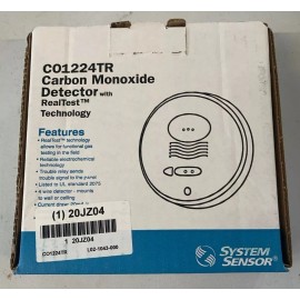 SYSTEM SENSOR CO1224TR 12/24 Volt Detector With RealTest Technology
