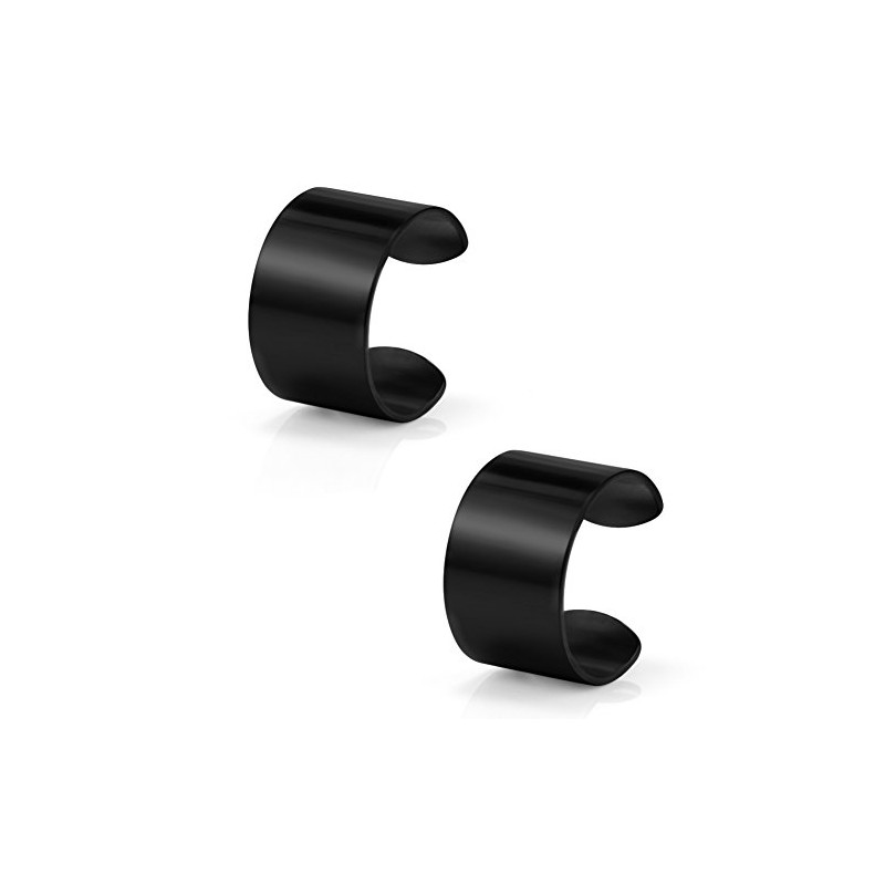 Ruifan Women Men Stainless Steel Tiny Gothic Non piercing Fake