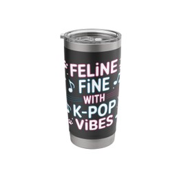 K-Pop Dance Korean Pop Music Cat Owner South Korea Kpop Stainless Steel Insulated Tumbler